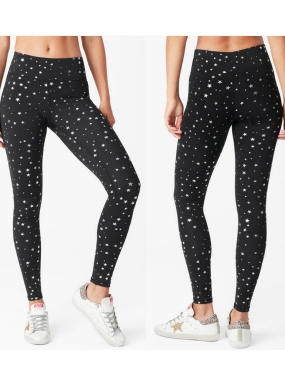 Terez Black Star-Print High Waist Legging
